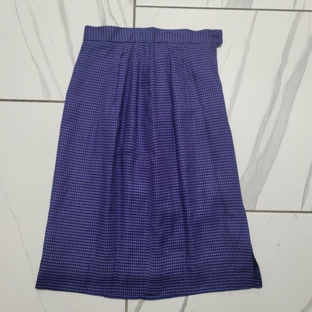Vintage dark academia checkered midi lined skirt 6